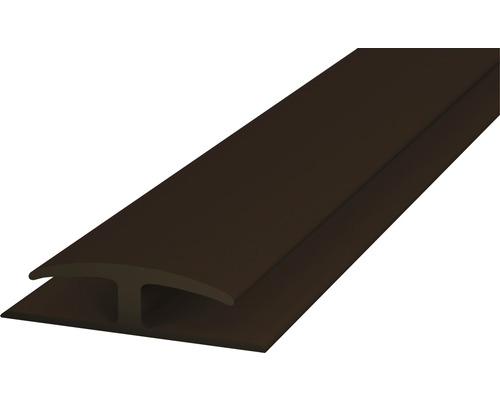 Profilé d'insertion 2 côtés en PVC souple marron autocollant 30 x 1000 mm
