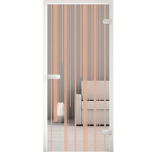 Porte en verre avec motif à rayures pour l''intérieur