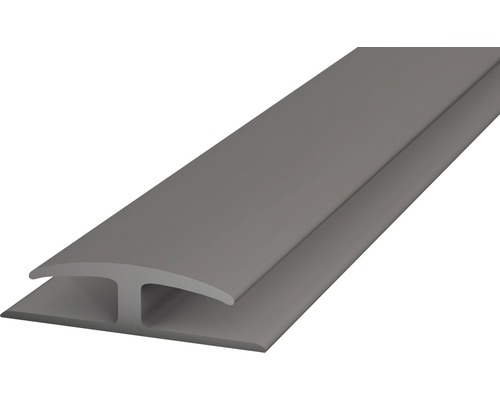 Profilé d'insertion 2 côtés en PVC souple gris autocollant 30 x 1000 mm