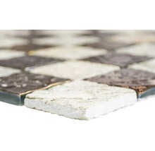 Mosaikfliese mit quadratischem Muster Nahaufnahme