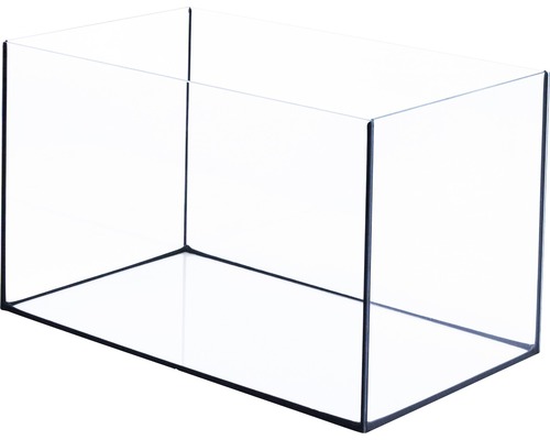 Aquarium rectangulaire vide en verre