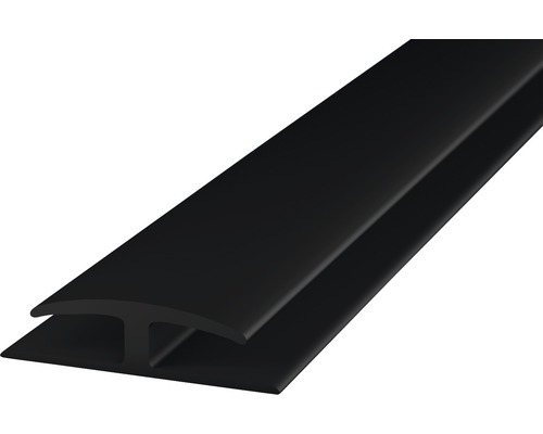 Profilé emboîtable en PVC souple (des deux côtés) noir autocollant 30x1000 mm