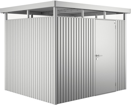 Gerätehaus biohort HighLine H3 Standardtür 275 x 235 cm silber-metallic