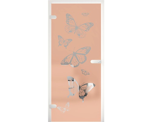 Glastür mit Schmetterlingsmotiv für den Innenbereich