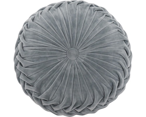 Coussin décoratif rond argent Ø 38 cm
