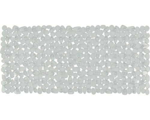 Tapis antidérapant pour baignoire Spirella Riverstone 75 x 36 cm transparent Tapis de douche transparent avec motif de galets