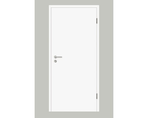 Porte d'entrée d'appartement Pertura SSK1 CPL blanc KK II (similaire à RAL 9010) 98,5x198,5 cm tirant droit