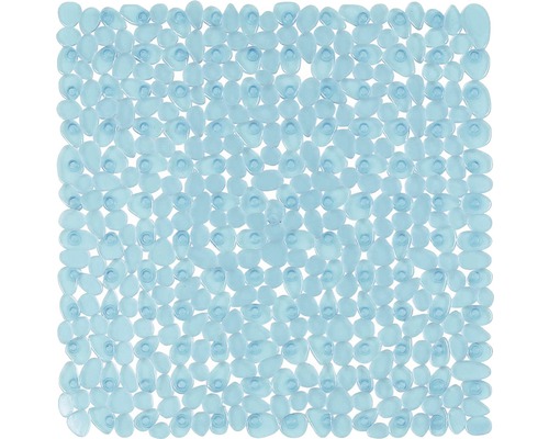 Tapis antidérapant pour douche Spirella Riverstone 54 x 54 cm bleu transparent