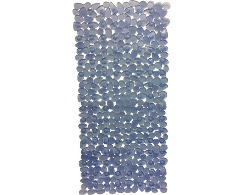 Tapis antidérapant pour baignoire Spirella Riverstone 75 x 36 cm bleu transparent