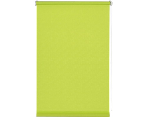 Store à clipser avec guidage latéral sans perçage uni vert pomme 45x150 cm avec support de serrage