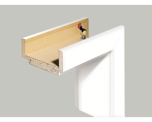 Chambranle complet Pertura CPL blanc (similaire à RAL 9010) 198,5x98,5x26,5 cm droite pour porte d'entrée d'appartement RC2