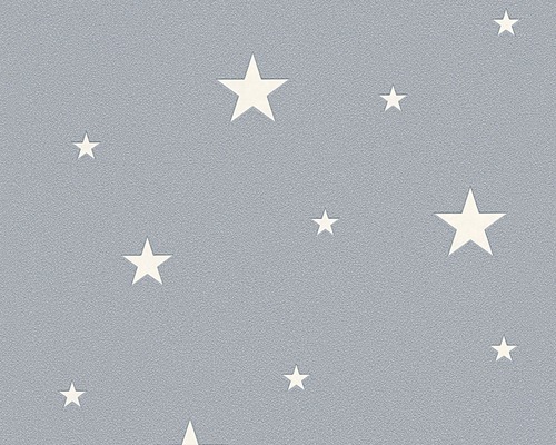 Vliestapete 32440-3 Day 'n' Night Sterne blaugrau nachleuchtend Tapete mit Sternenmuster