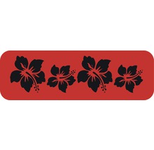 Bordure décorative avec motif de fleurs d''hibiscus