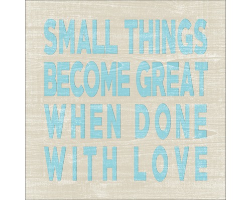 Tableau en verre Small Things Become 20x20 cm