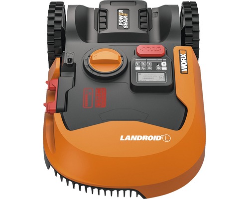 Vue de dessus du robot tondeuse Worx Landroid