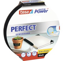 tesa extra Power Perfect Gewebeband schwarz 25m x 19mm-thumb-0