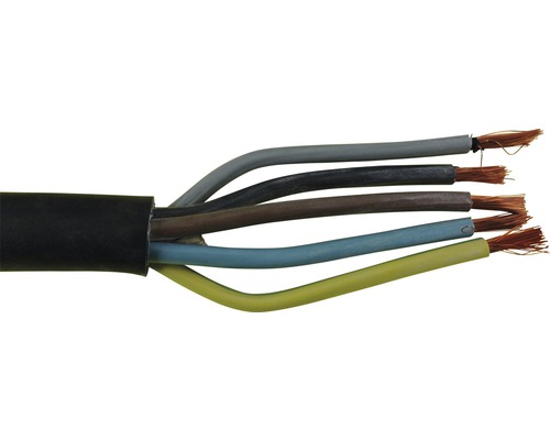 Câble flexible en caoutchouc H07 RN-F 5G16 noir au mètre