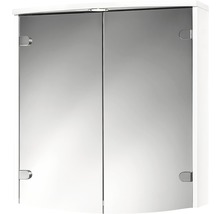 Armoire de toilette avec deux portes-miroirs et éclairage