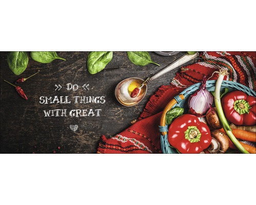 Tableau en verre "Do Small Things With Great" 30x80 cm