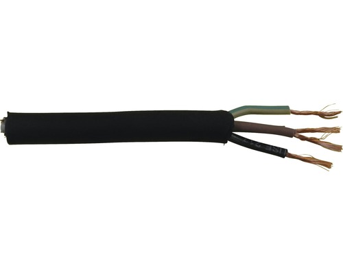 Tuyau flexible en caoutchouc H07 RN-F 4G1,5 mm² noir au mètre