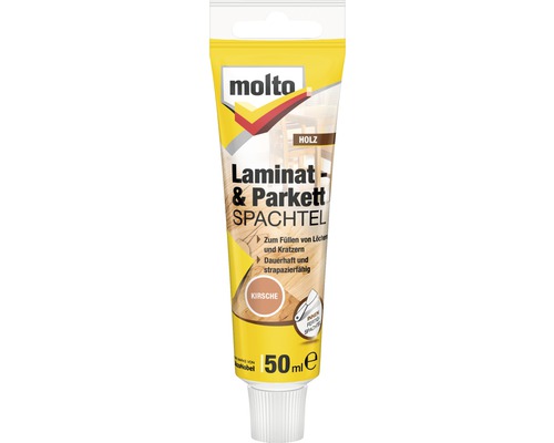 Mastic à enduire pour parquet et stratifié Molto cerisier 50 ml Mastic pour stratifié et parquet Molto, tube de 50 ml pour la réparation des planchers en bois