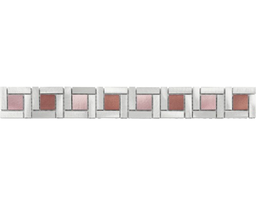 Bordüre Alu rosa mix 4,8x39,8 cm