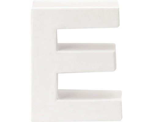 Buchstabe E Pappe weiß 3,5x10 cm