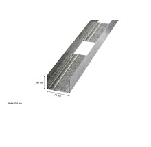 Profilé de linteau de porte Knauf CW/UA 1600 x 75 x 40 mm-thumb-1