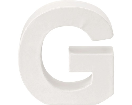 Lettre G carton 10x3.5 cm blanc