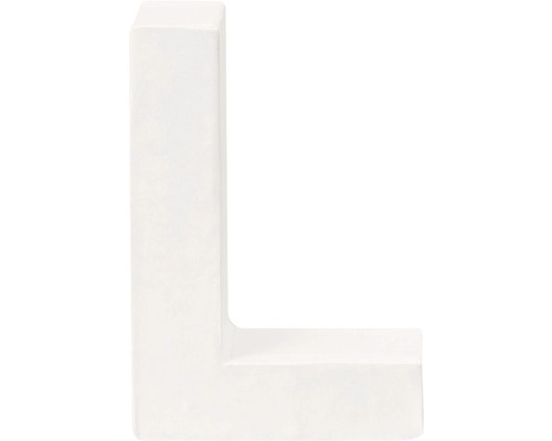 Lettre L carton 10x3.5 cm blanc