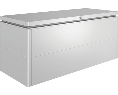 Auflagenbox biohort LoungeBox 200, 200 x 84 x 88,5 cm, silber-metallic