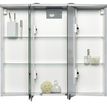 Spiegelschrank Jokey Trava LED alufarben 75x65 cm IP20