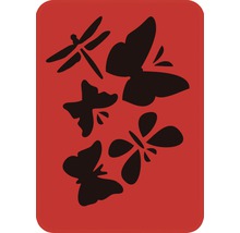Illustration de papillons et libellule