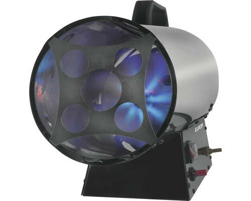 Direkt befeuerter Heizlüfter für den Einsatz im Aussenbereich.