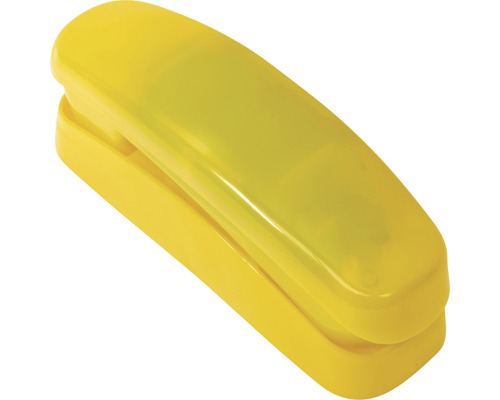 Appareil à trombones jaune en plastique