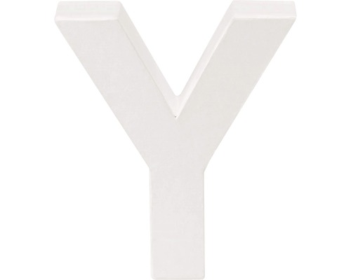 Lettre Y carton 10x3.5 cm blanc