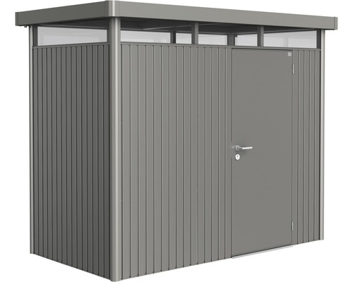 Abri de jardin biohort HighLine H1 porte standard 254 x 134 cm gris quartz métallique