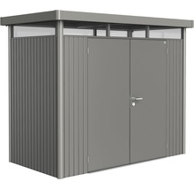 Gartenhaus Biohort HighLine H1 Doppeltür 275 x 155 cm quarzgrau-metallic