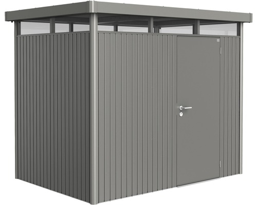 Abri de jardin biohort HighLine H2 porte standard 275 x 195 cm gris quartz métallique