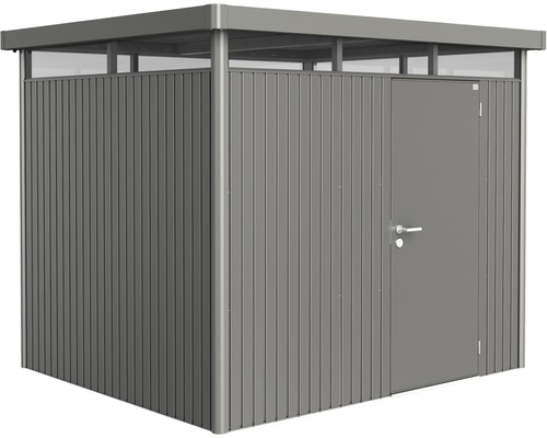 Abri de jardin biohort HighLine H3 porte standard 254 x 214 cm gris quartz métallique