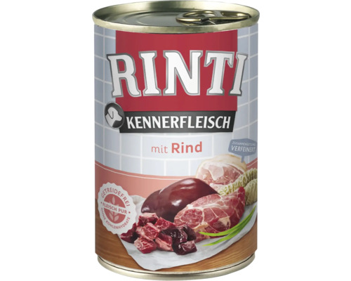 Pâtée pour chien RINTI bœuf pur 400 g