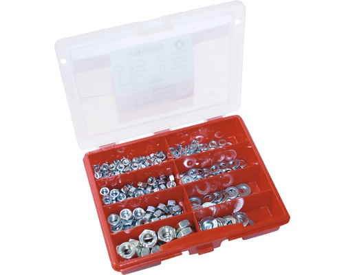 Boîte d''assortiment avec écrous et rondelles