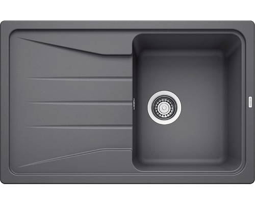 Évier de cuisine gris avec égouttoir