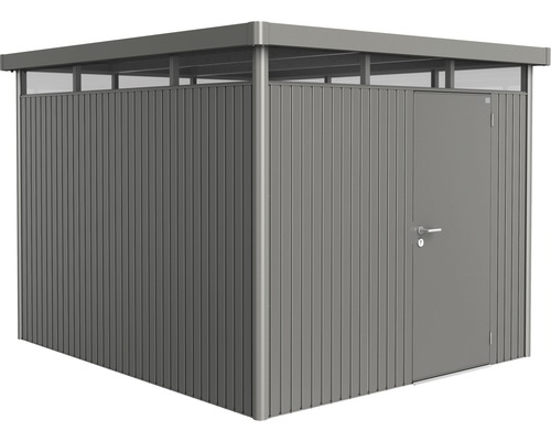 Abri de jardin biohort HighLine H5 porte standard 275 x 315 cm gris quartz métallique