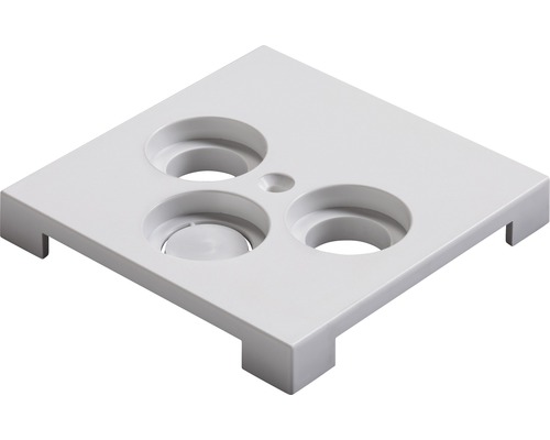 Quadratische Sockelplatte mit drei Aussparungen