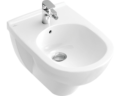 Bidet mural Villeroy & Boch O.novo 546000R1 blanc avec revêtement