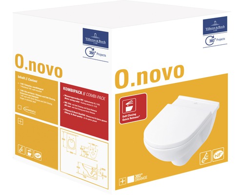 Emballage d''une toilette suspendue Villeroy & Boch O.novo