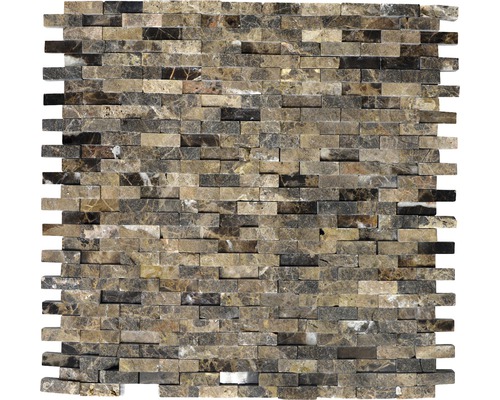 Mosaïque en pierre naturelle XNC 3D76 MARBRE BRUN CLAIR 30,5x30,5 cm