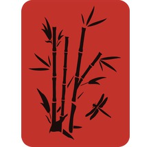 Illustration de bambou et d''une libellule