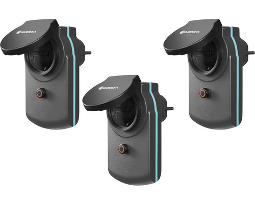 Trois prises extérieures Gardena avec couvercle rabattable